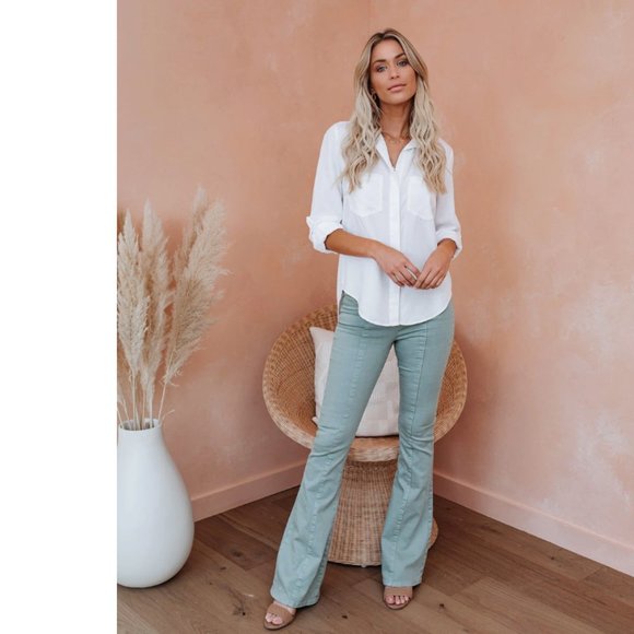 DOROTA White Button Down Top - Picture 6 of 8